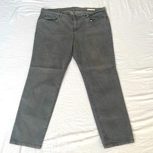 Size 16 Eileen Fisher 5 pocket zip fly gray jeans
